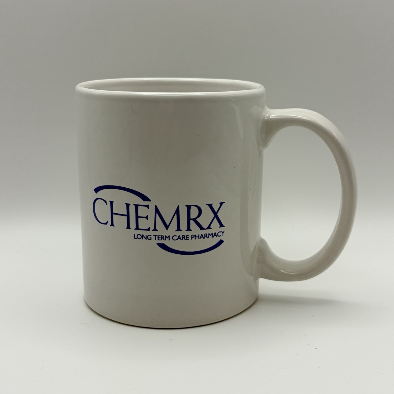 CHEMRX Pharmaceutical Rx Porcelain White Cup Mug Medical Advertising Promo USA