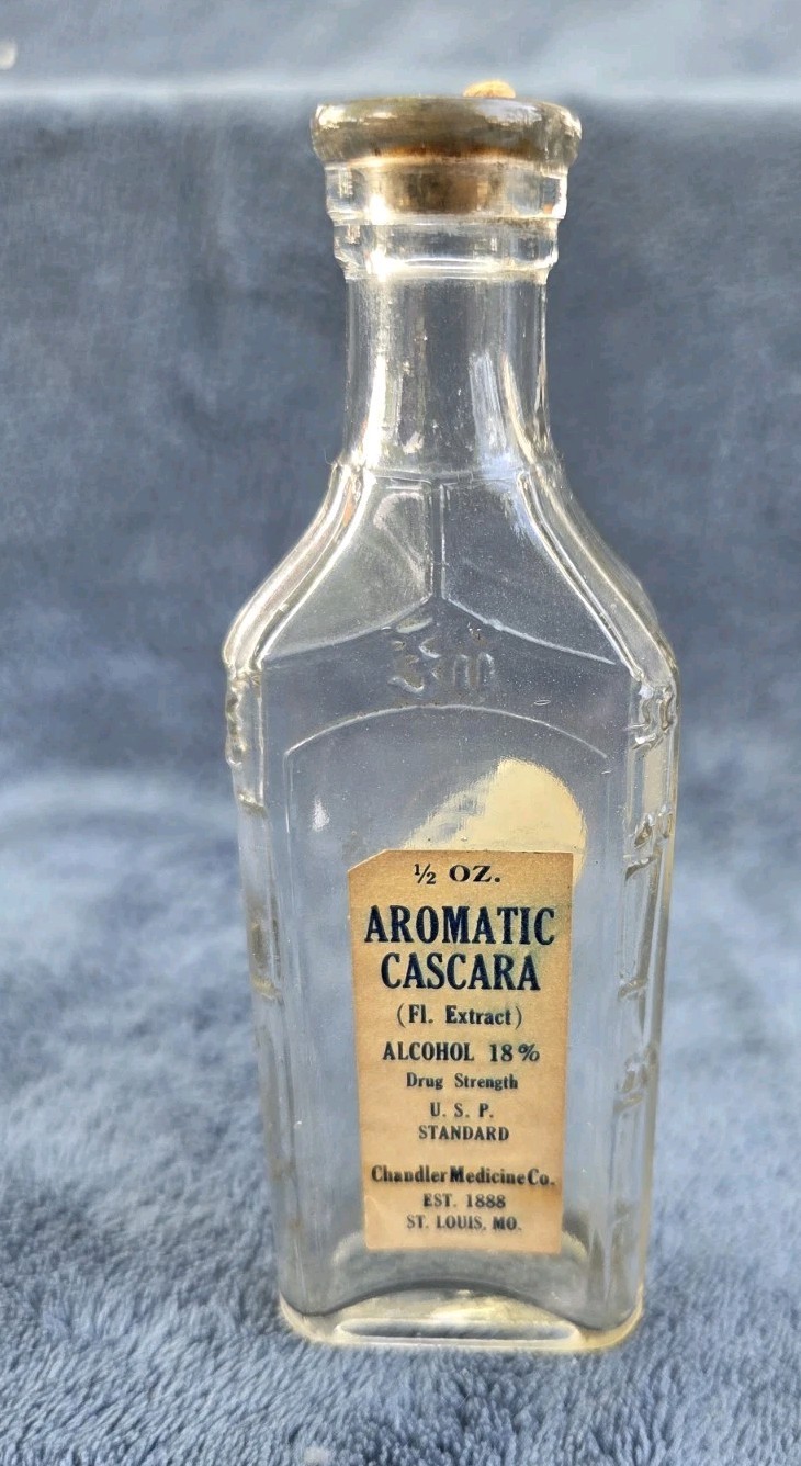 Antique Aromatic Cascara Medicine Pharmacy Bottle Apothecary