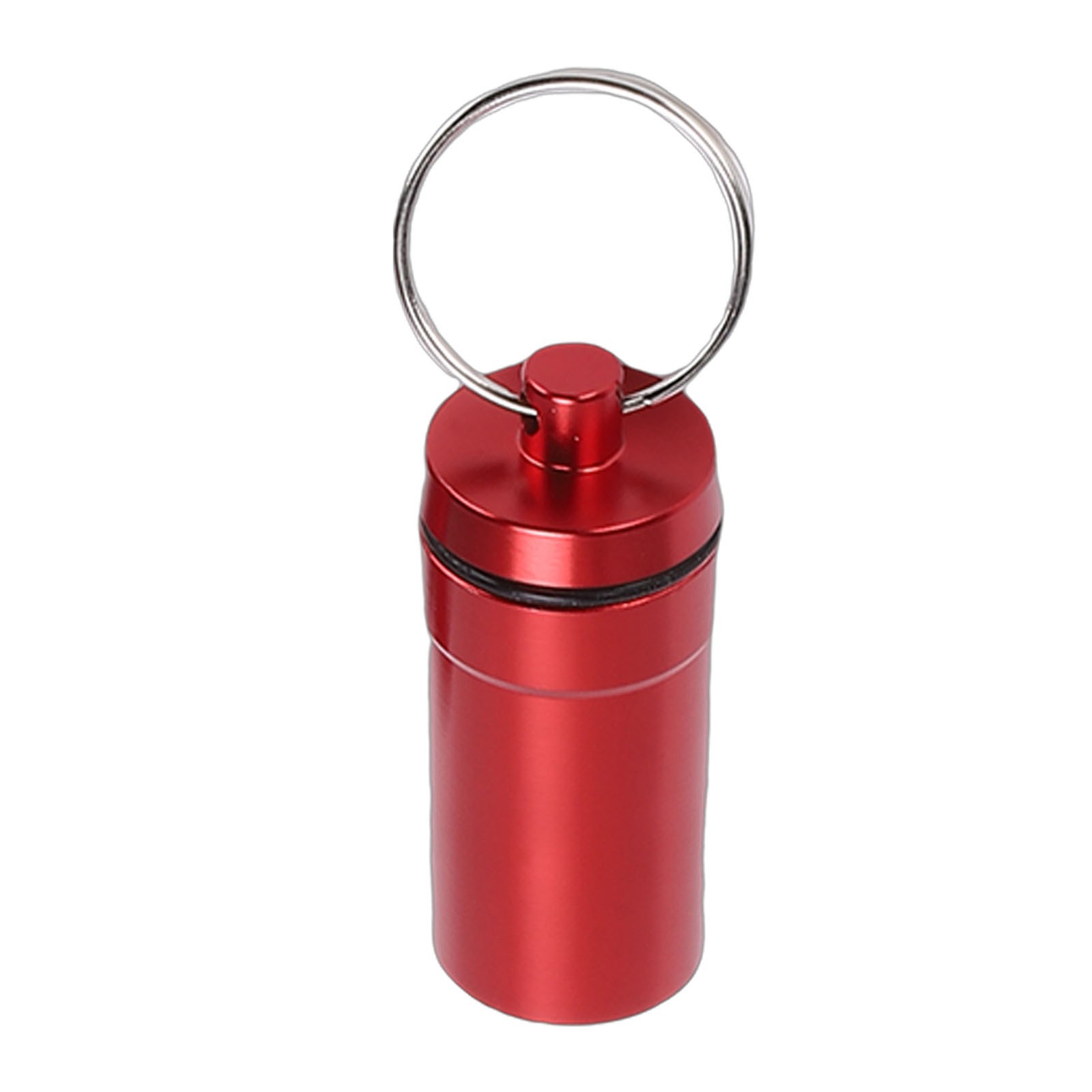 1-5pcs Mini Keychain Tablets Case Water Proof Outdoor Tablets Container Red