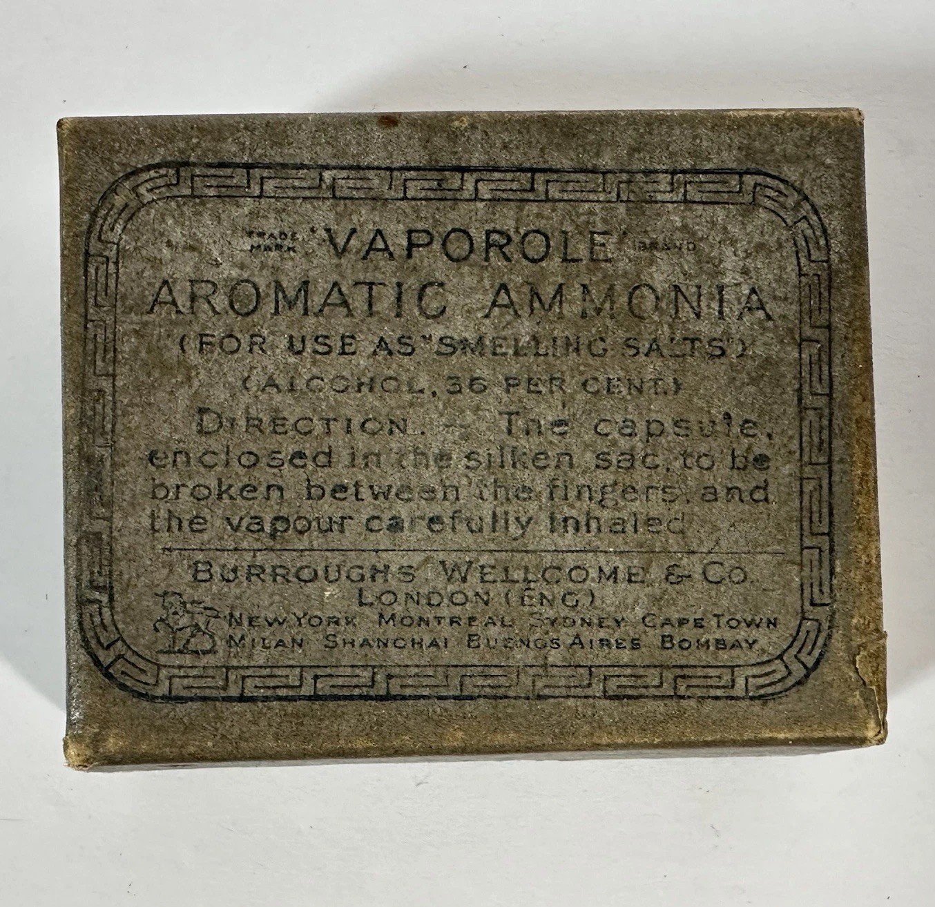 Antique Vaporole Aromatic Ammonia Set Silk Wrapped Ampoules In Box