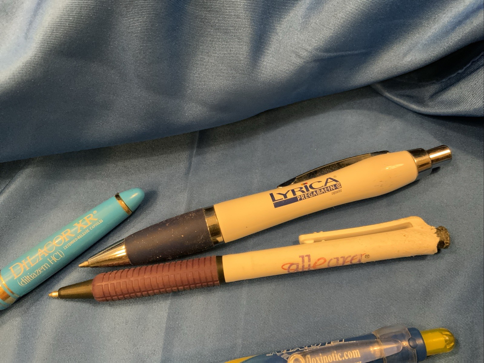 Lyrica Crestor Allegra Floxin Dilacor Lot 5 PENS Drug Rep Pharmaceutical Lot