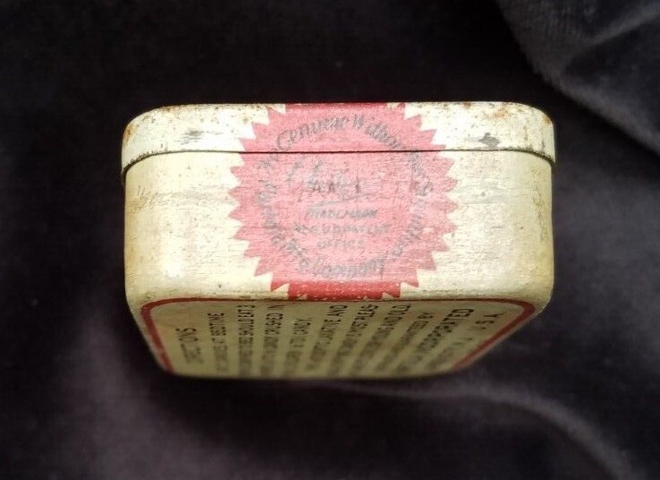 Old Medicine Tin Partola Doctor Candy Antiseptic Mint Laxative Jersey City NJ