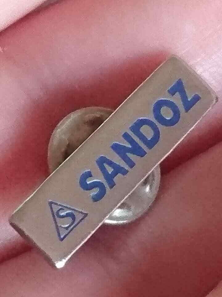 🔴SANDOZ Pharmaceuticals pin LSD Albert Hofmann Logo pin badge🔴
