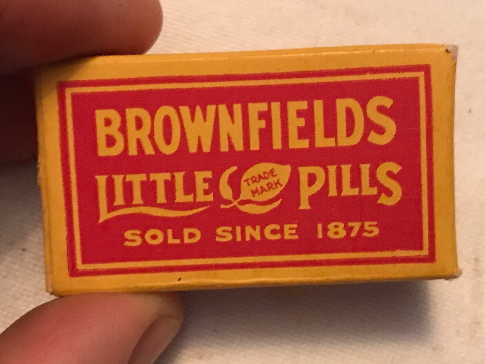 BROWNFIELD’S Little Pills Vintage SAMPLE Empty Small Box