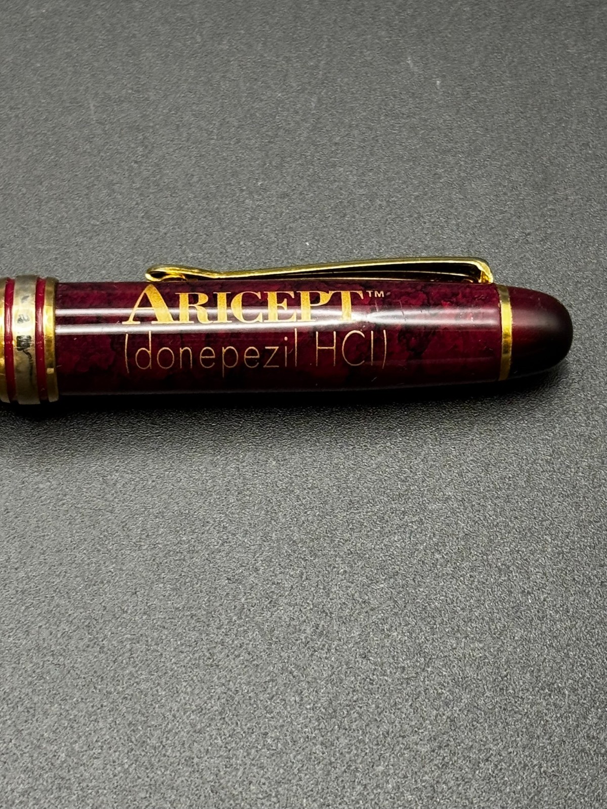 Aricept Heavy Metal PEN Clicker Drug Rep Pharmaceutical Promo Advertising works