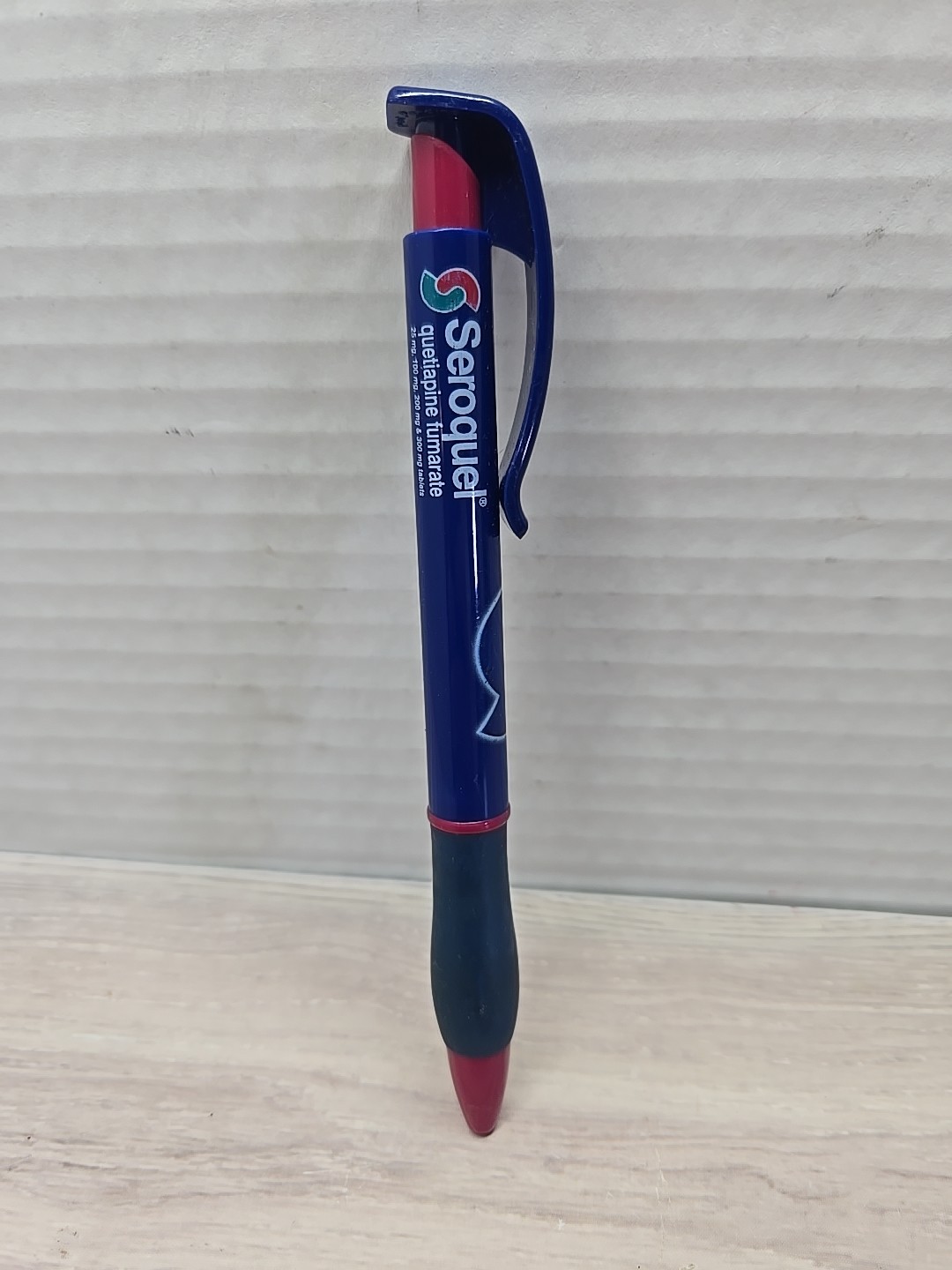 Rare Seroquel BLUE PEN Drug Rep Pharmaceutical Advertising Tested & Works