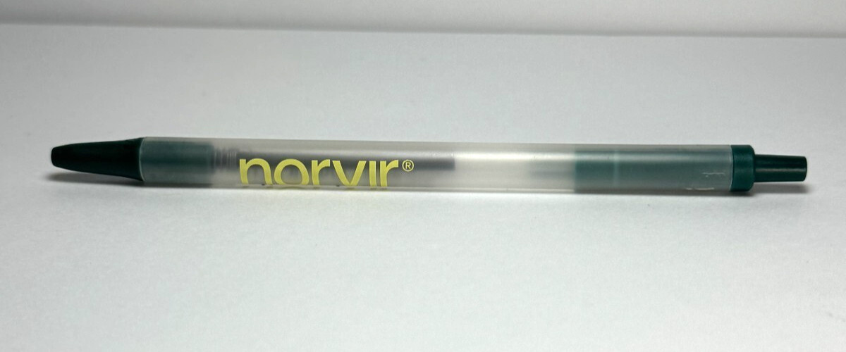 RARE NORVIR (HIV / AIDS MED) PHARMACEUTICAL DRUG REP PEN – BIC BRAND – WRITES!