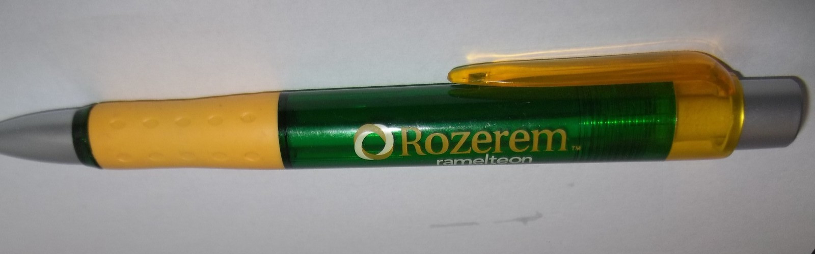 Rozerem Ramelteon Promotional Plastic Pen – Long Tapered Body Large Clip