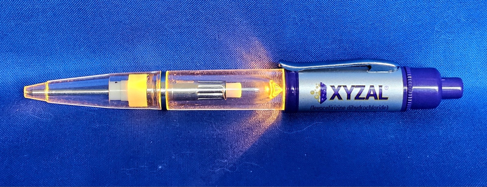 XYZAL Drug Rep Ink PENS Light Up Floating Letters Collectible Pharmaceutical New