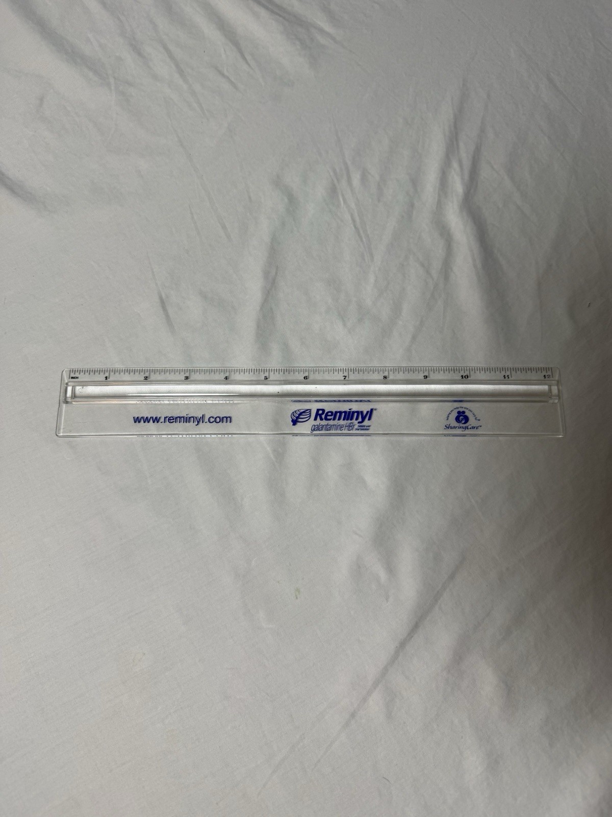 Drug Rep Pharmaceutical Reminyl Galantamine Clear Plastic Ruler Collectible