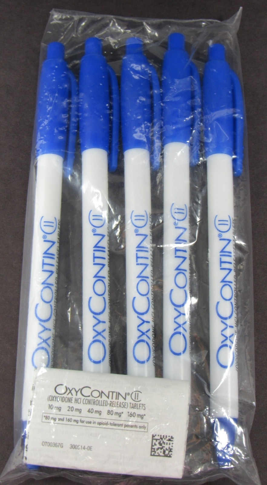 5 Oxycontin Oxycodone PENS Drug Rep Pharmaceutical Promo Sealed Original Package