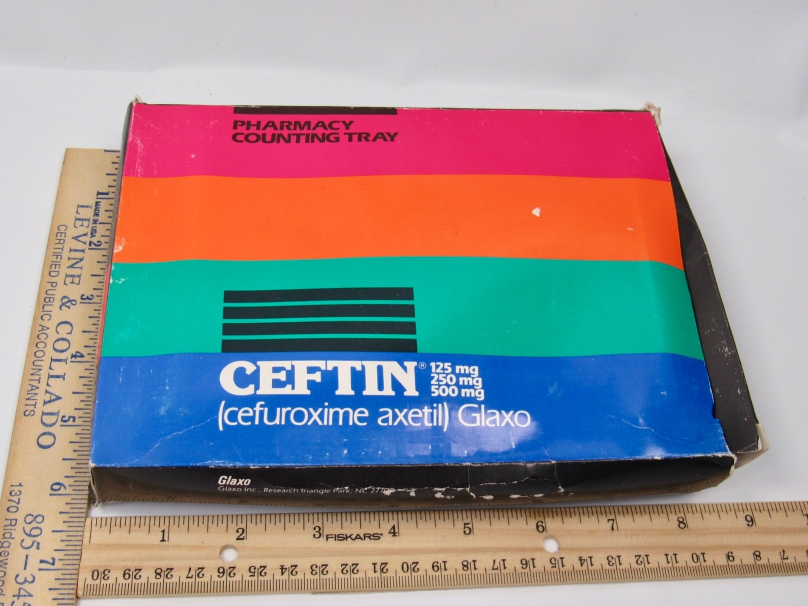 Rare Ceftin Pharmacy Counting Tray in Original Box Drug Rep Pharmaceutical Promo
