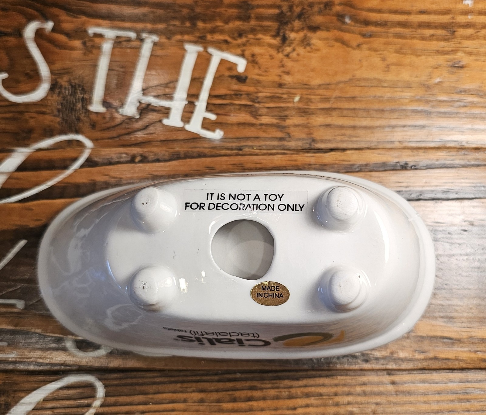 Pharmaceutical Cialis Ceramic Bath Tub Promo Novelty Trinket Soap Dish