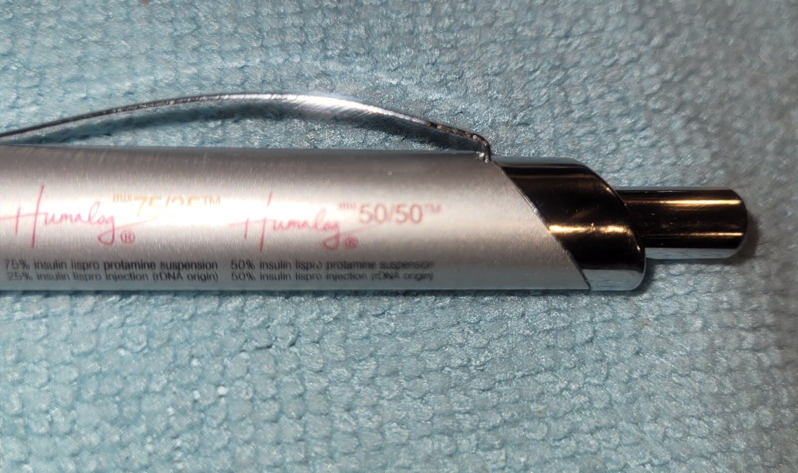 Two Pharmaceutical drug rep collectible pens advertising Humalog NIB