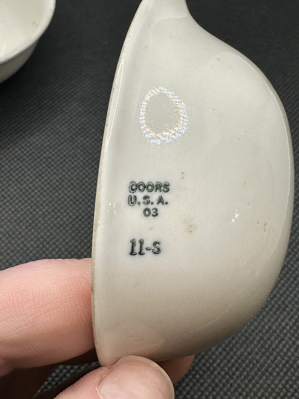 Vintage Coors USA 03 11-S Thin Porcelain Pharmaceutical Mortar Pair 3”