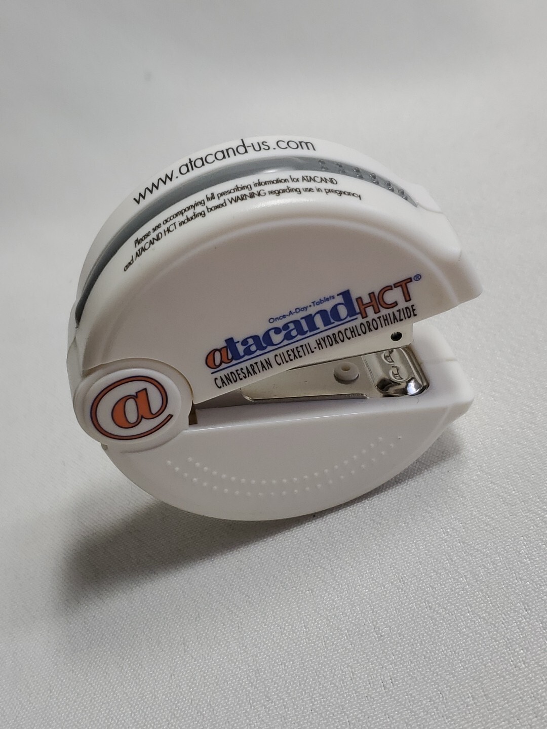 Drug Rep Atacand Candesartan Cilexetil Small Paper Stapler Advertising