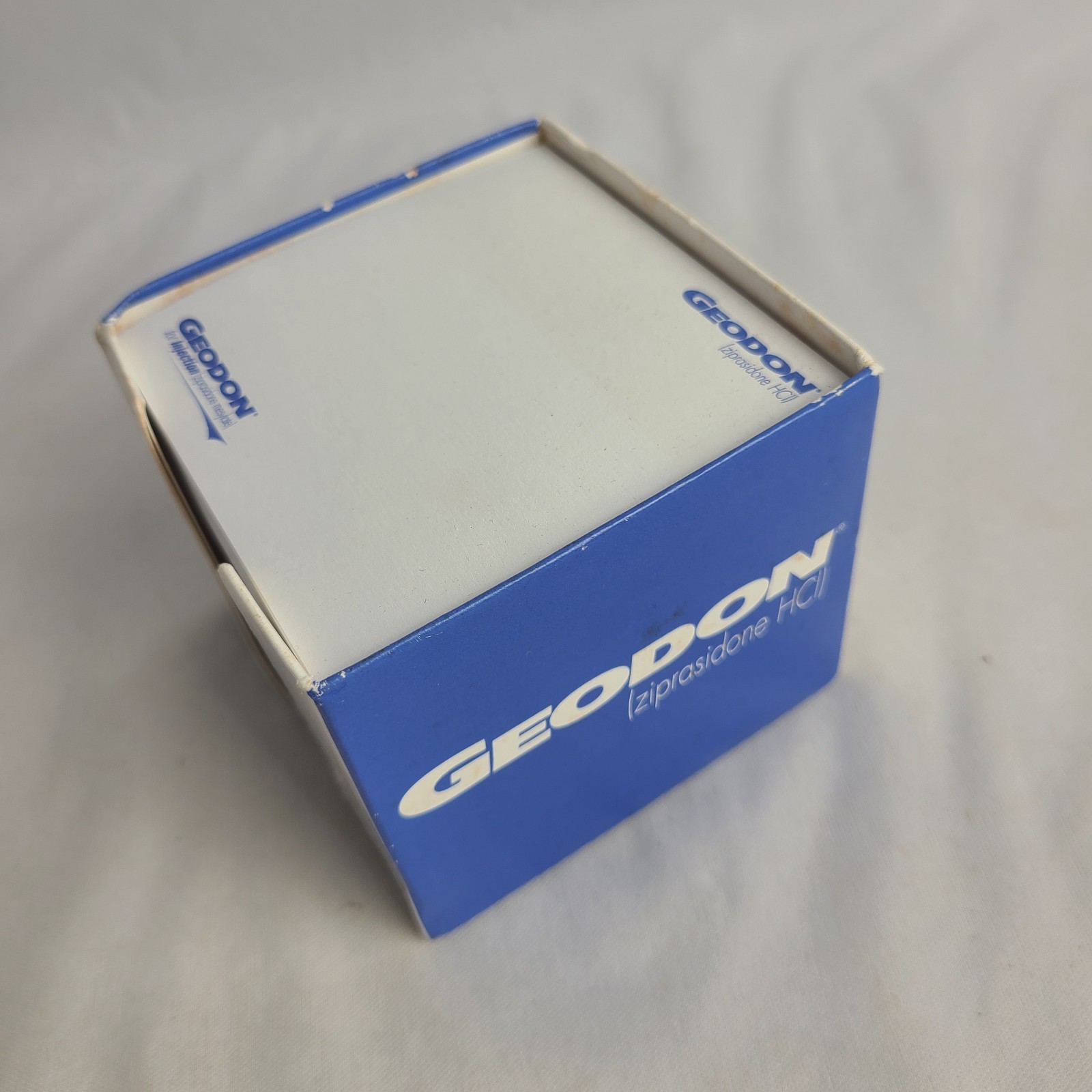 Vintage Pfizer 2002 Geodon Pharmaceutical Drug Rep Note Pad Holder Cube Paper