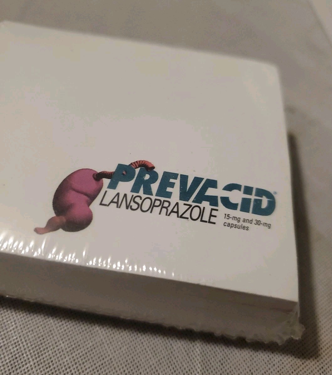 VTG Prevacid Post-it Pad Lot Sealed 5 Pack Merck Stomach NOS + Literature Insert