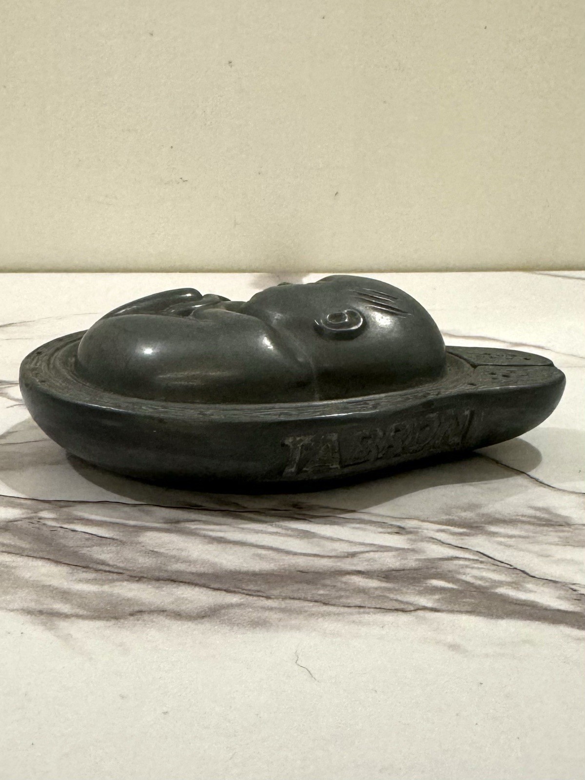 VINTAGE MEDICAL PHARMACEUTICAL PARKE-DAVIS FETAL PEWTER PAPERWEIGHT CA. 1950’s