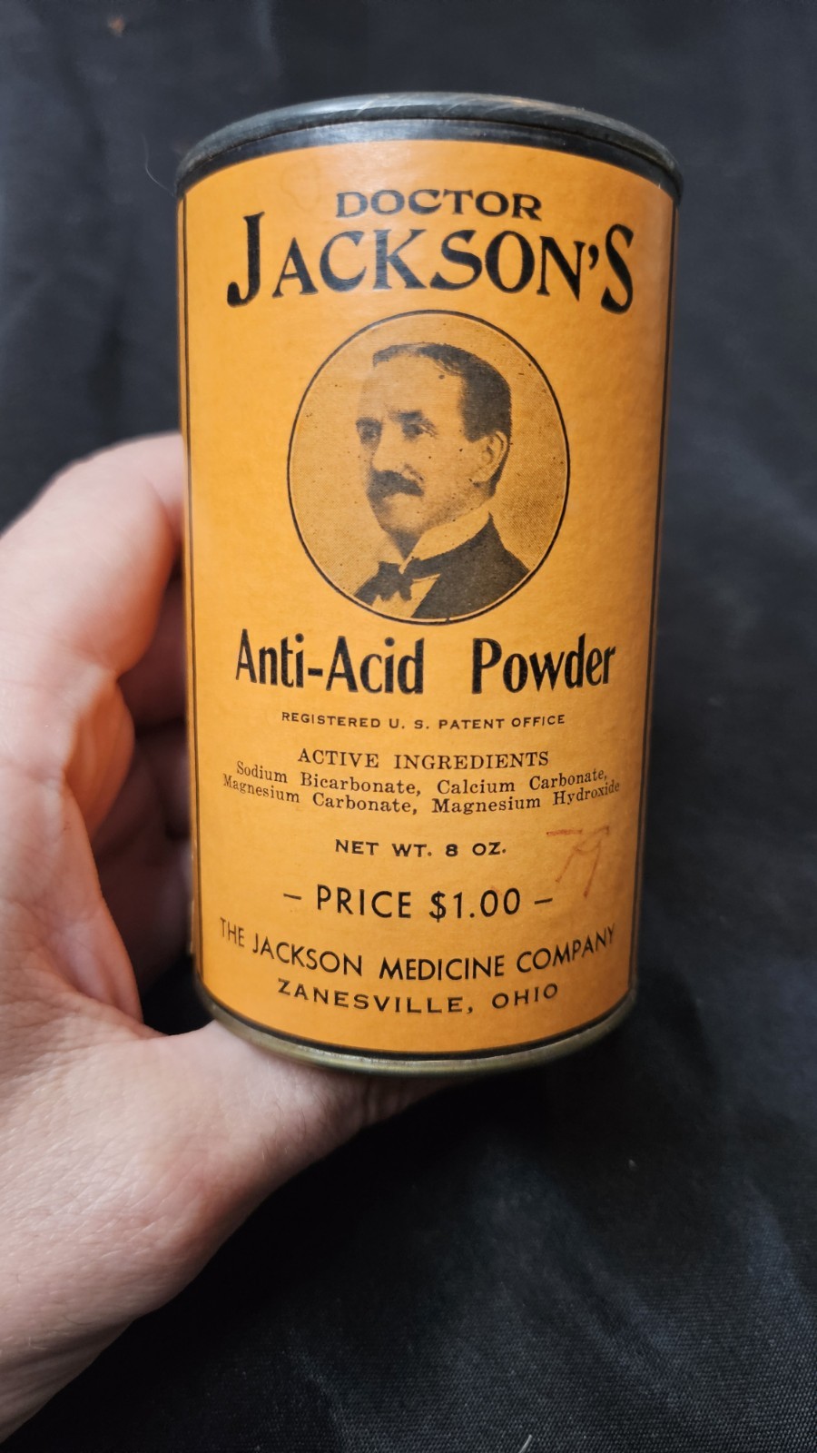 Doctor Jackson’s Anti-Acid Powder Zanesville Ohio New Old Stock Container