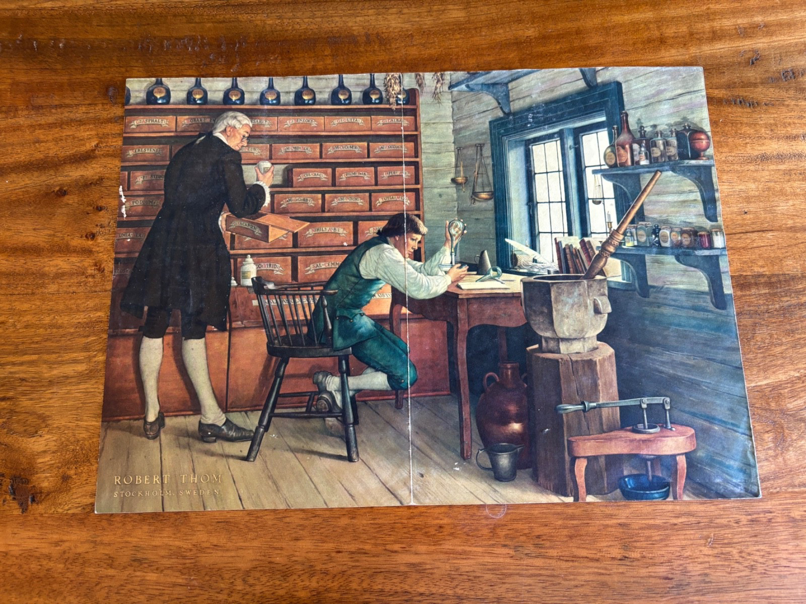 1950s Antique Prints lot (5) History of Pharmacy Parke Davis & Company 16″ x 12″