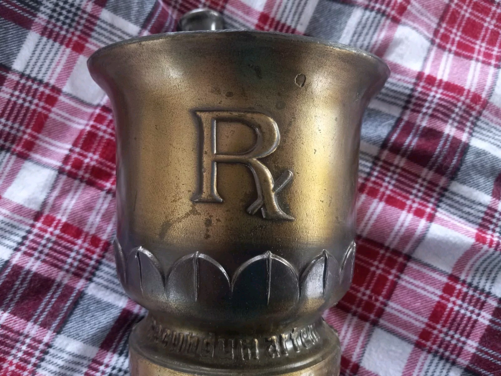 150th Anniversary Brass Mortar & Pestle-Coricidin (OC) Schering Established 1820