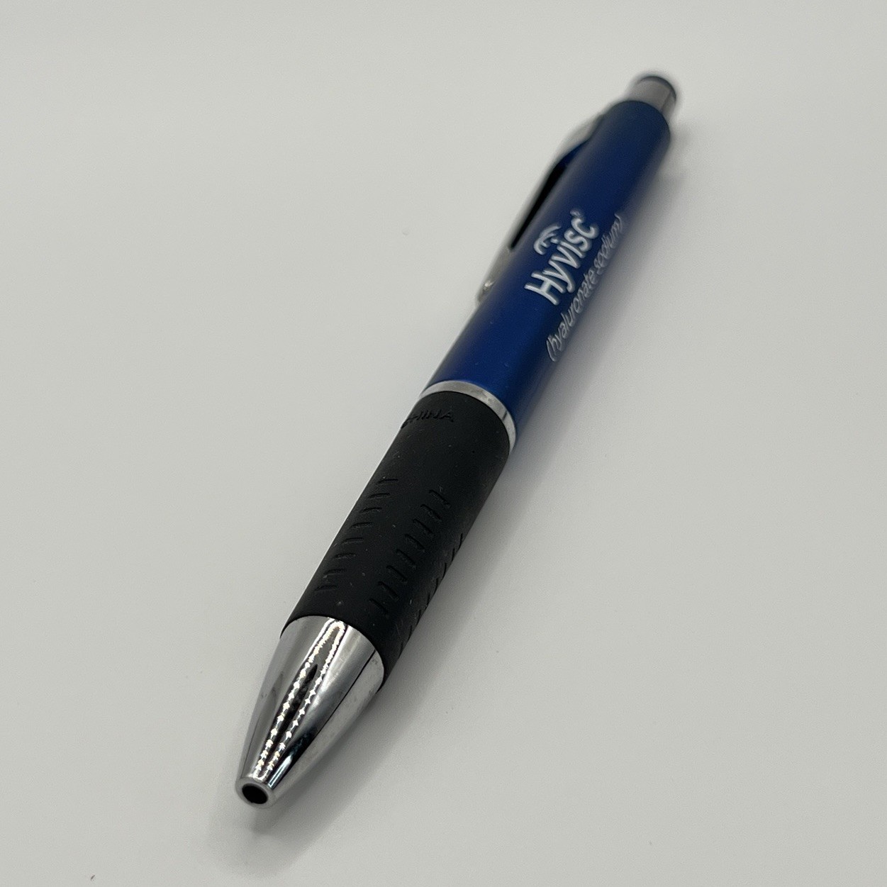HYVISC Hyaluronate Sodium Blue Silver Blk Grip Drug Rep Pharmacy Pen Works RARE