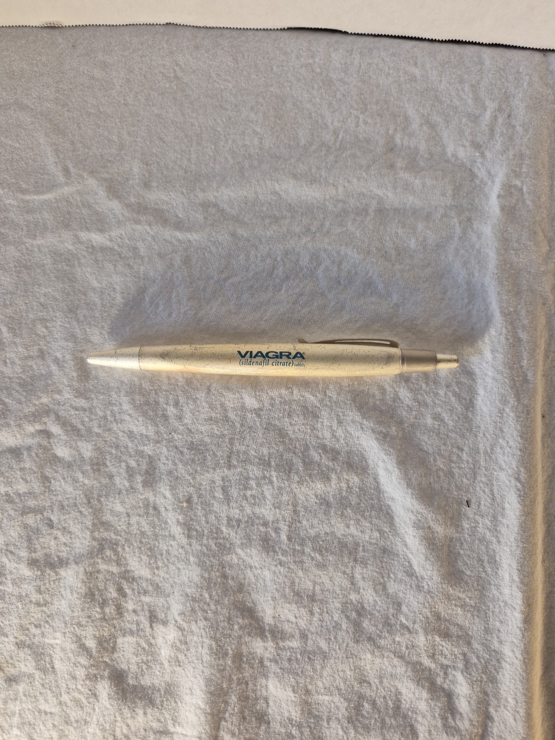 VINTAGE MARBLED DESIGN VIAGRA HEAVY METAL PEN PROMOTIONAL EARLY RARE