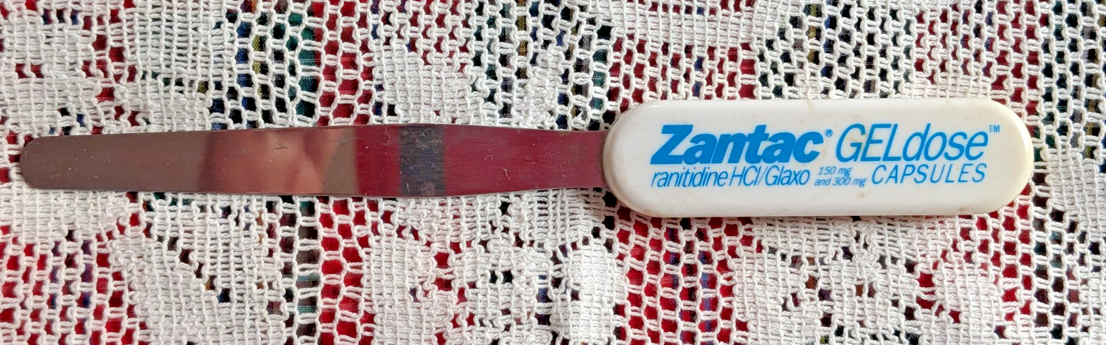 Zantac drug rep ads glass rain teardrop clip magnets Rx spatula notes narcotic