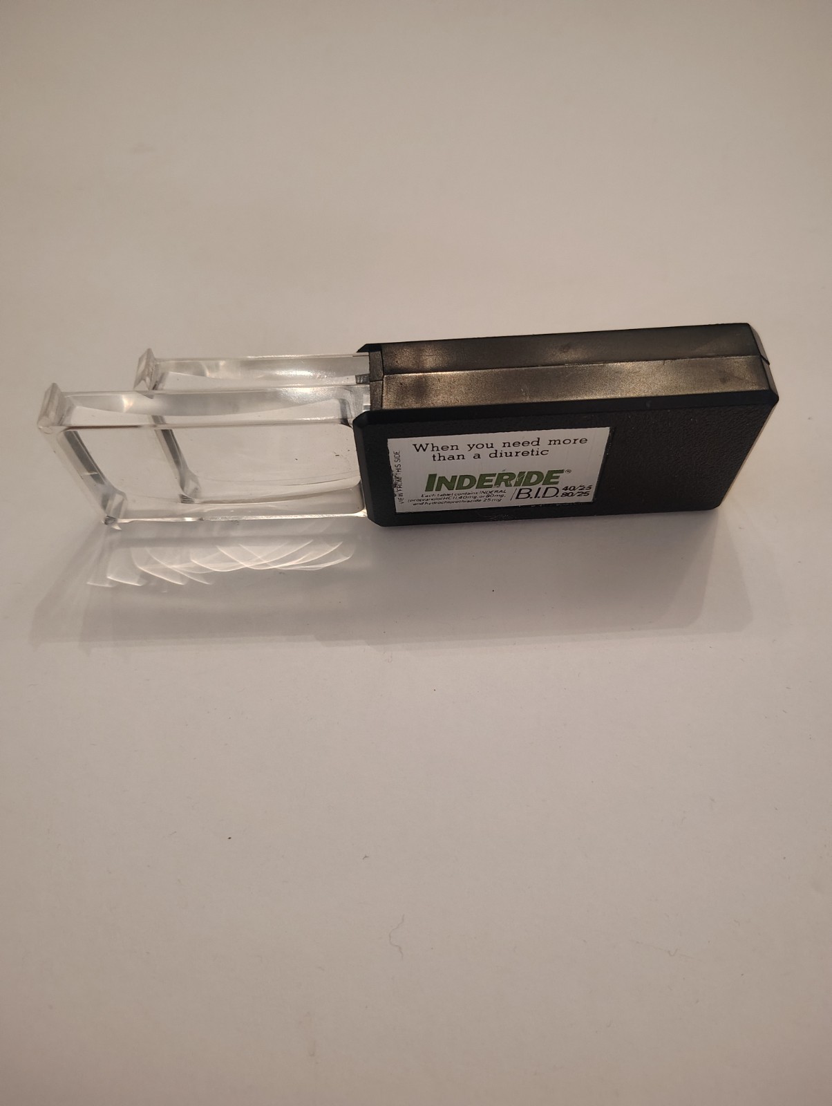 Rare Inderide promotional Magnifying Set distributed by pharmaceutical reps