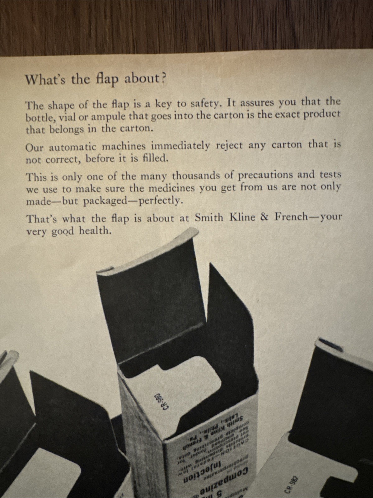 Smith, Kline, & French Compazine/Stelazine Ad; Time Magazine; April 1966