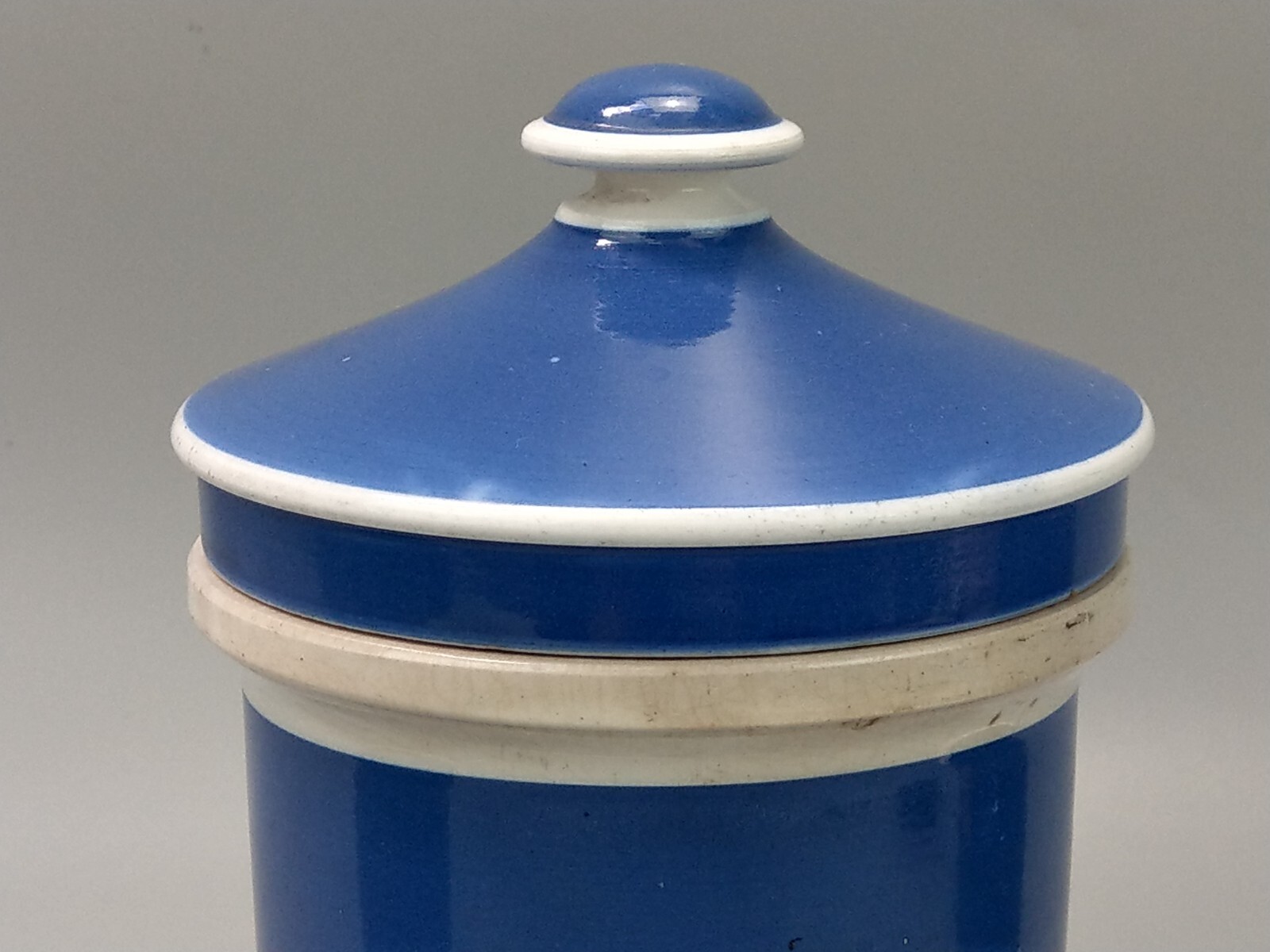 Blue and White Antique Apothecary Poison Jars