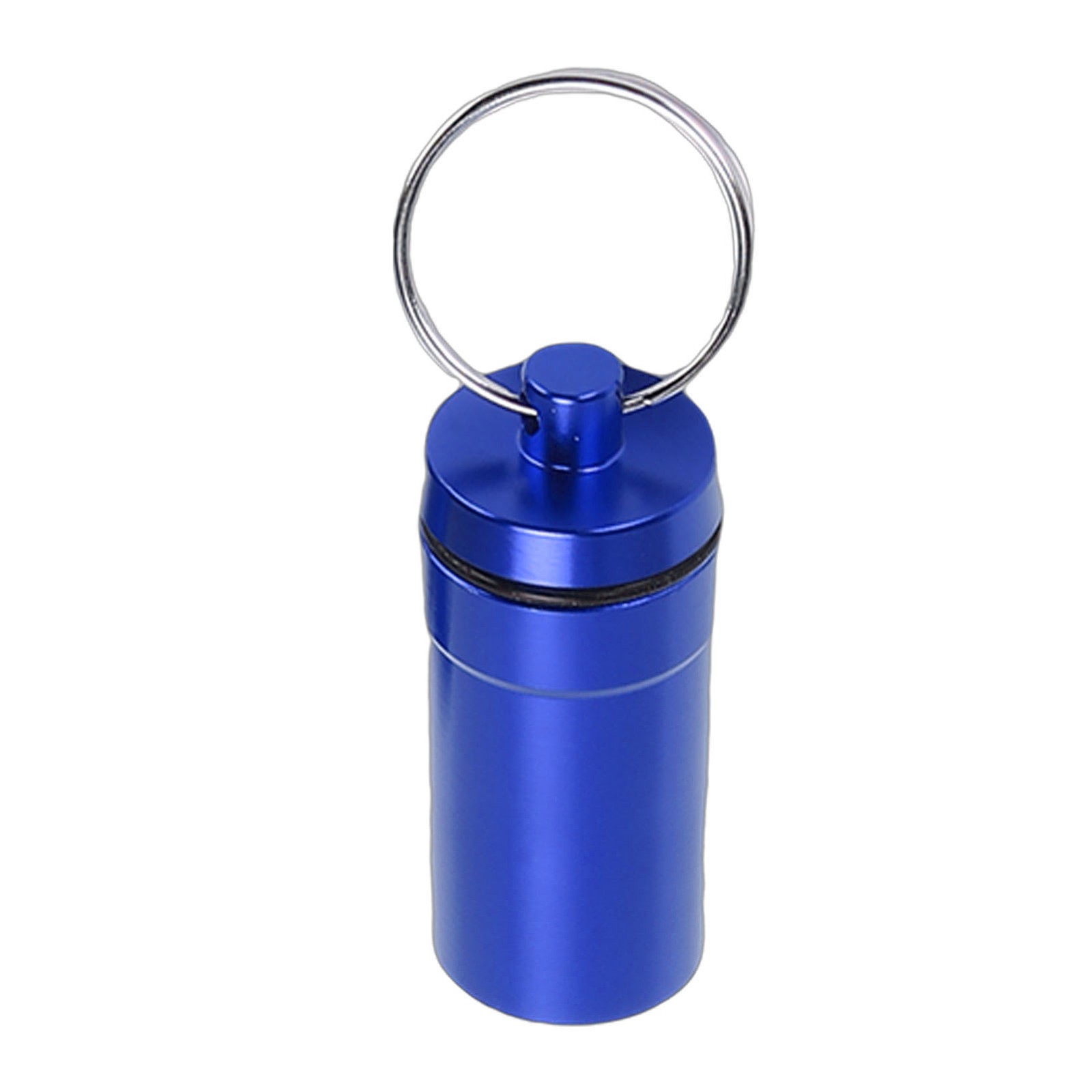 1-5pcs Mini Keychain Tablets Case Water Proof Outdoor Tablets Container Blue