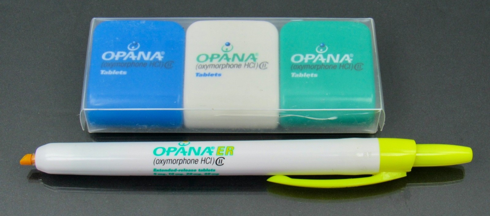 OPANA Oxymorphone Lot MAGNET CLIPS & Highlighter Drug Rep Pharmaceutical Promo