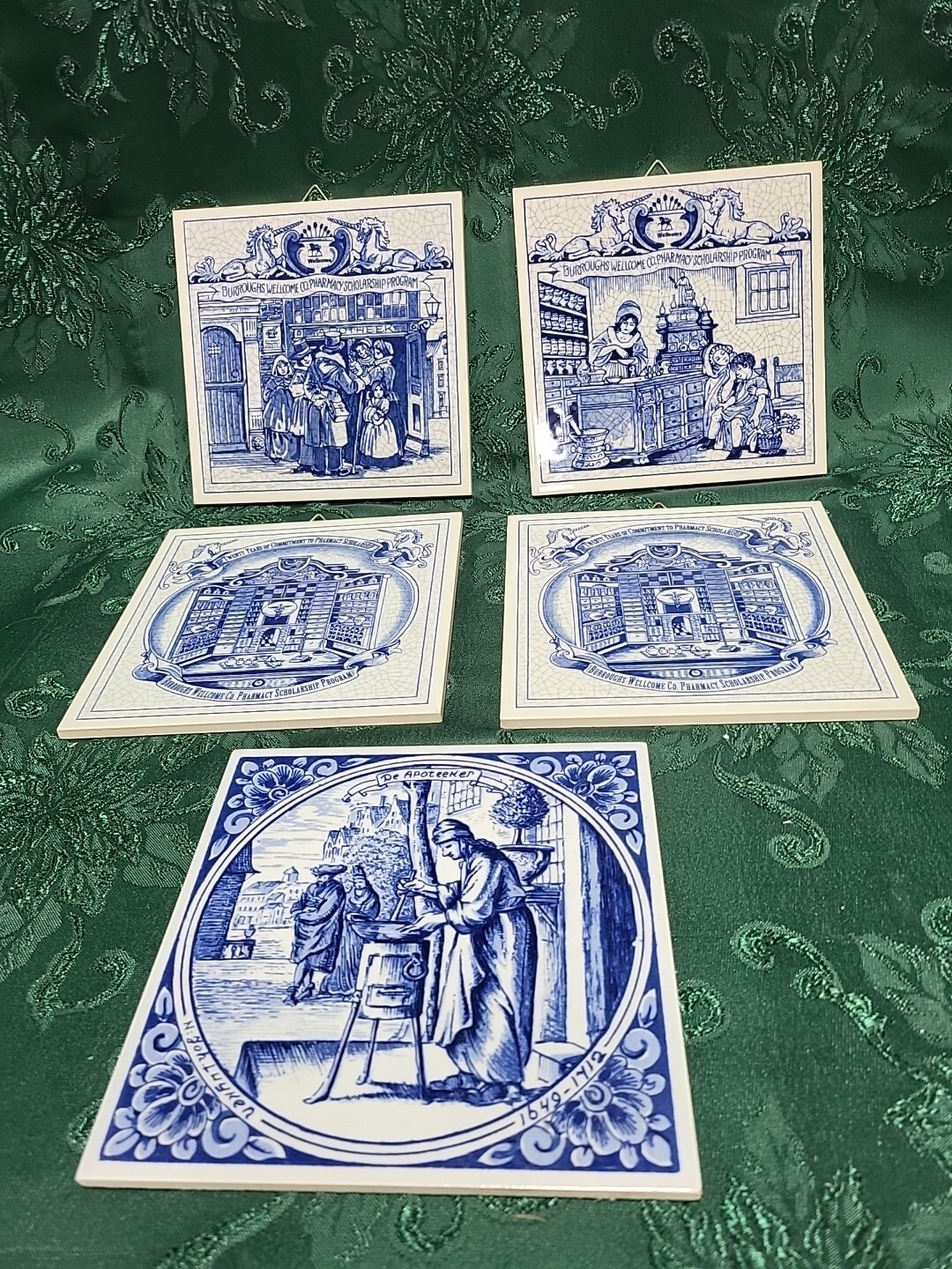 Porcelain Pill Tile, Vintage Women Pharmacists 1991-1993