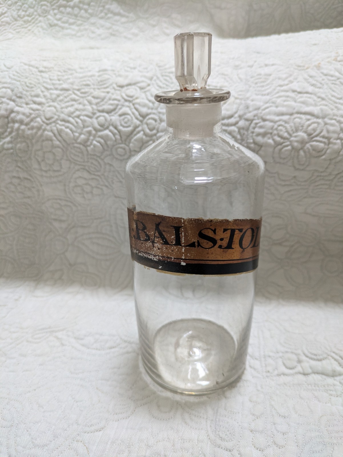 Antique Apothecary or Pharmacy Gold Label Bottle – Balsam Tincture