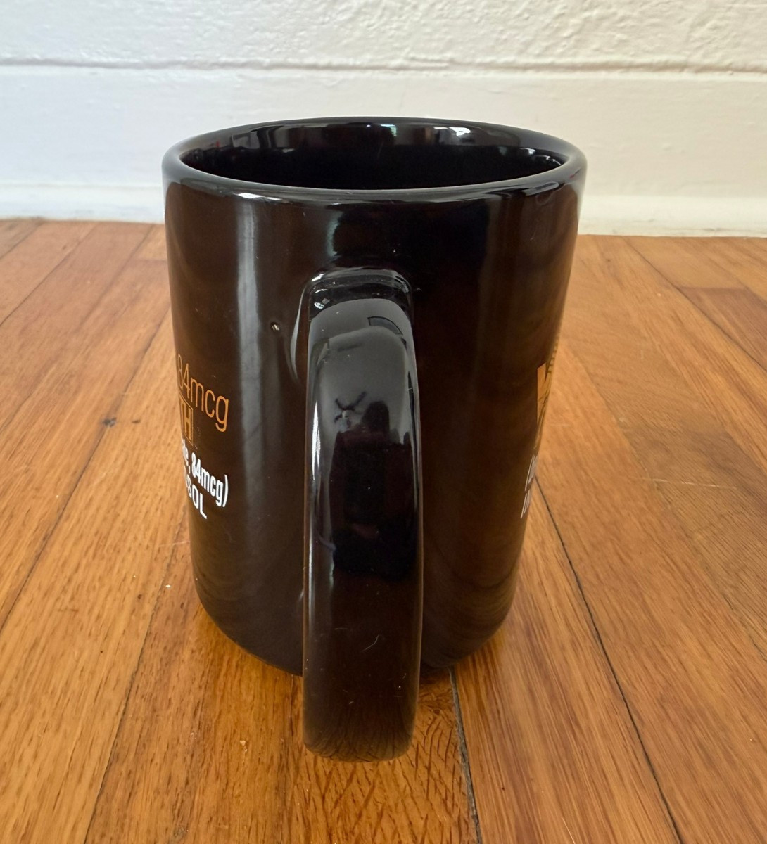 Drug Rep Coffee Mug Vanceril Pharmaceutical vintage 90’s black collectible 16oz