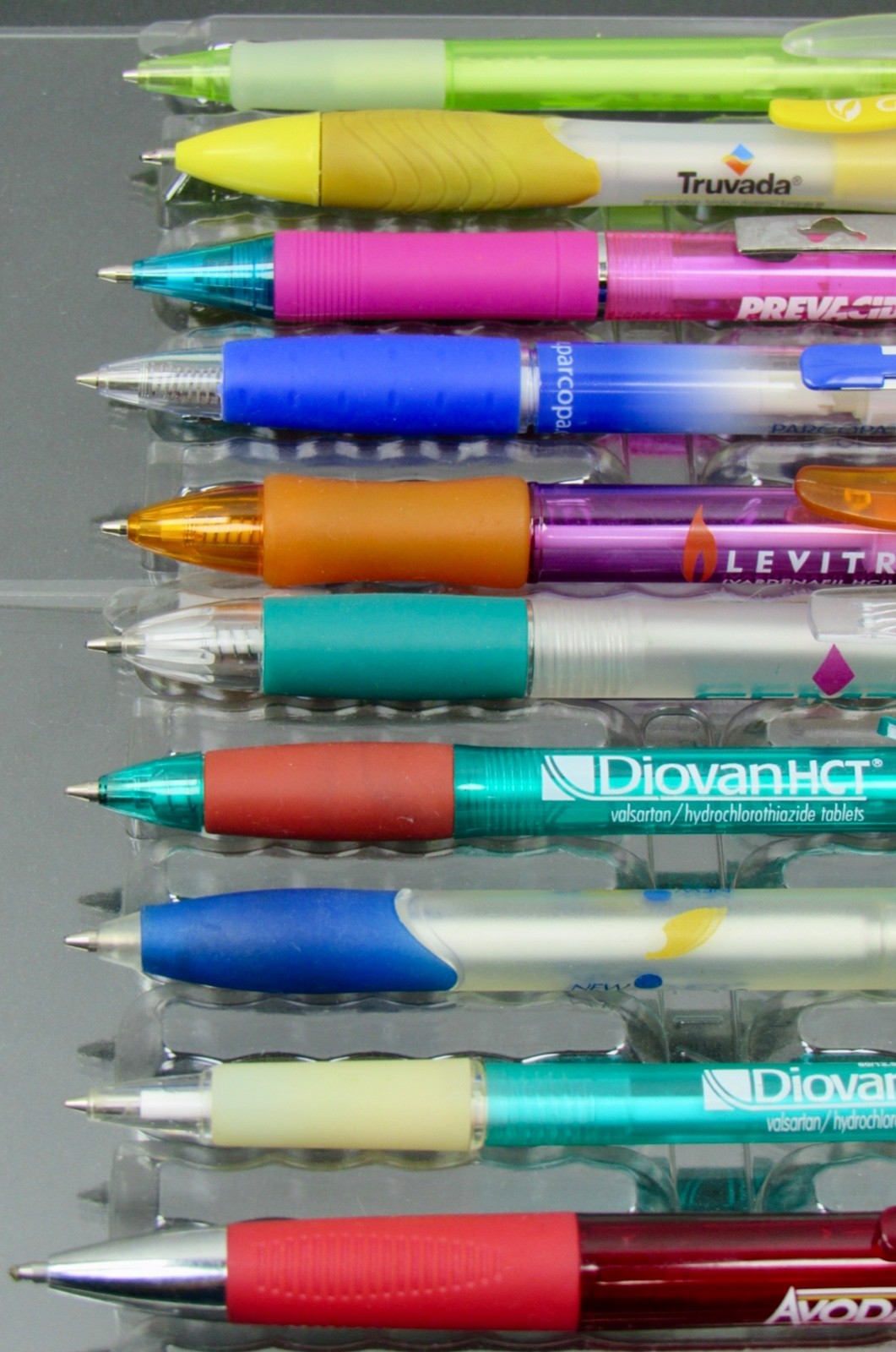 Lot of 10 Translucent PENS Drug Rep Pharmaceutical Promo Medical Advertising