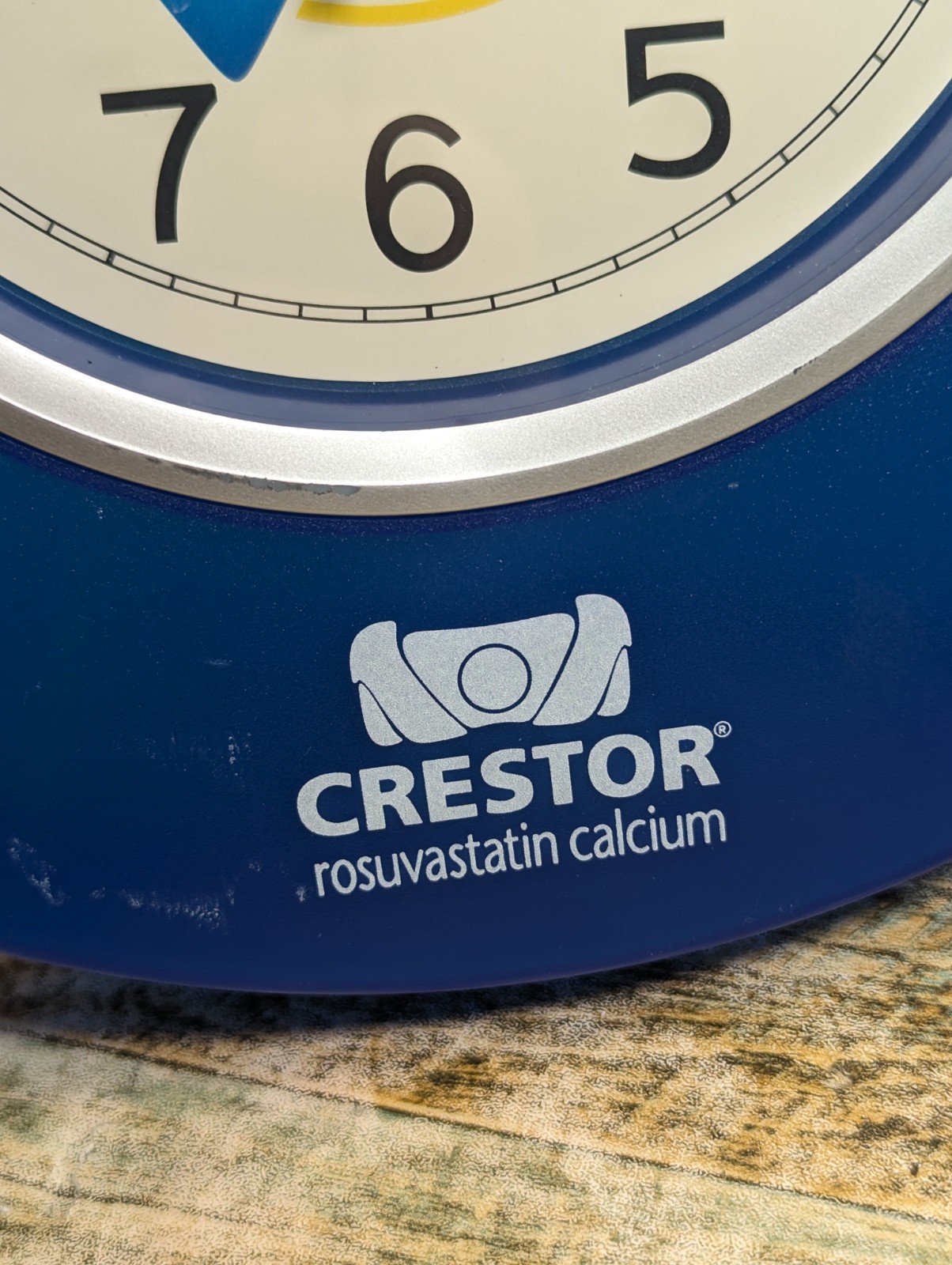 Crestor / Rosuvastatin Pharmaceutical Promo Collectible Promotional Clock Tested