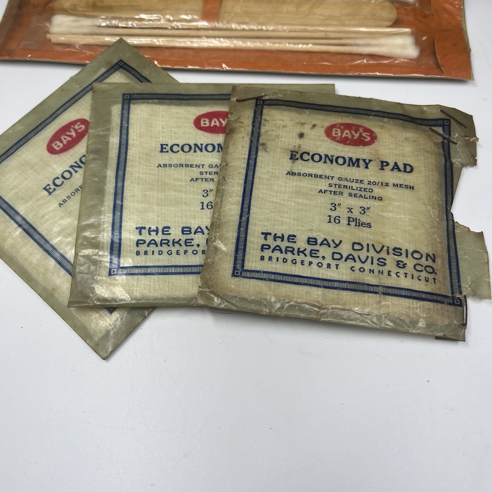 Vintage Medical Lot of 15 Items – Bottles Boxes Tins Swabs – Bay’s, Parke Davis