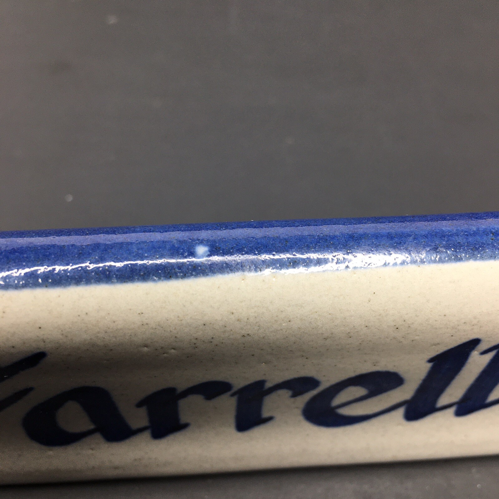 Farrell RX Pharmacy Name Plate Sign Office Desk Paperweight Louisville Stoneware