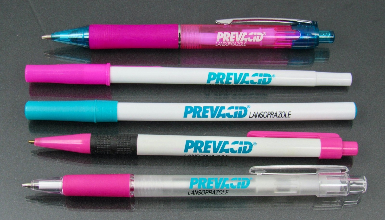 Lot of 5 Prevacid PENS Drug Rep Pharmaceutical Promo Medical Advertising
