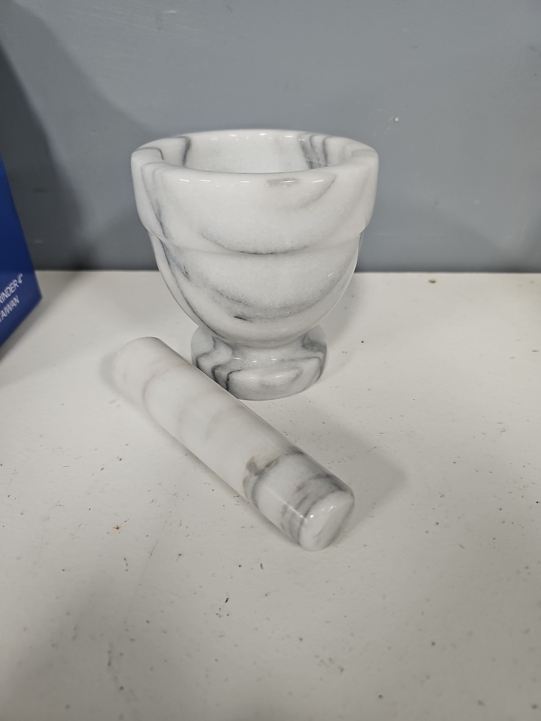 Marble Footed Mortar & Pestle Apothecary Pharmacy Medicine Herb Spice Grinder 4″