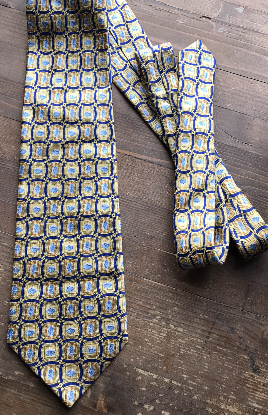 PFIZER VIAGRA TIE PHARMACEUTICAL DRUG REP GOLD BLUE