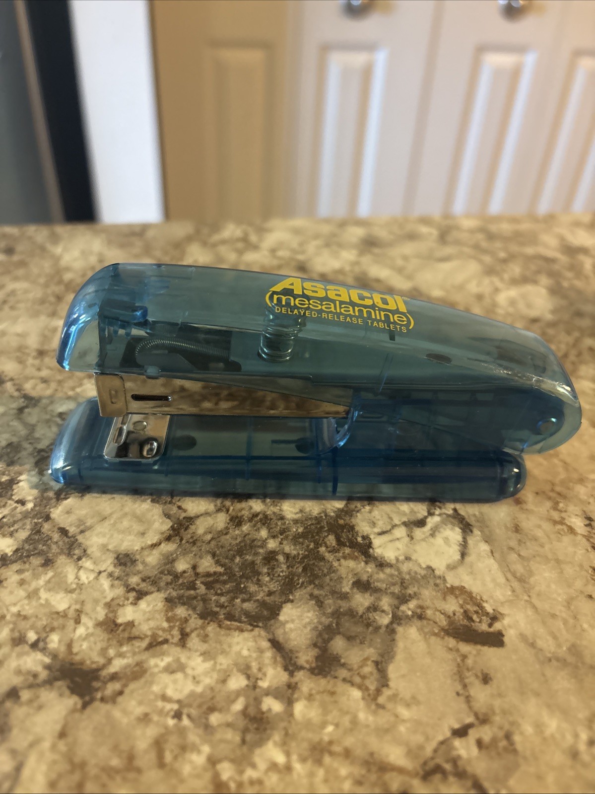 Asacol Pharmaceutical Drug Rep Advertising Doctor Stapler Blue Yellow