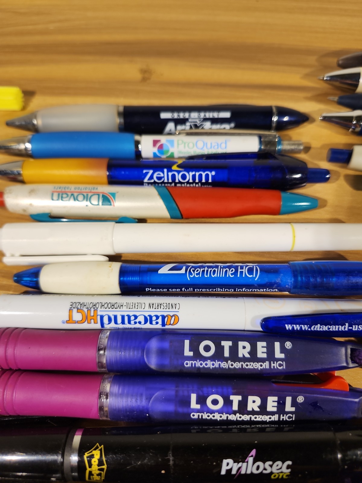 Lot of 30 PENS Drug Rep Pharmaceutical Promo Prilosec Lotrel Seroquel