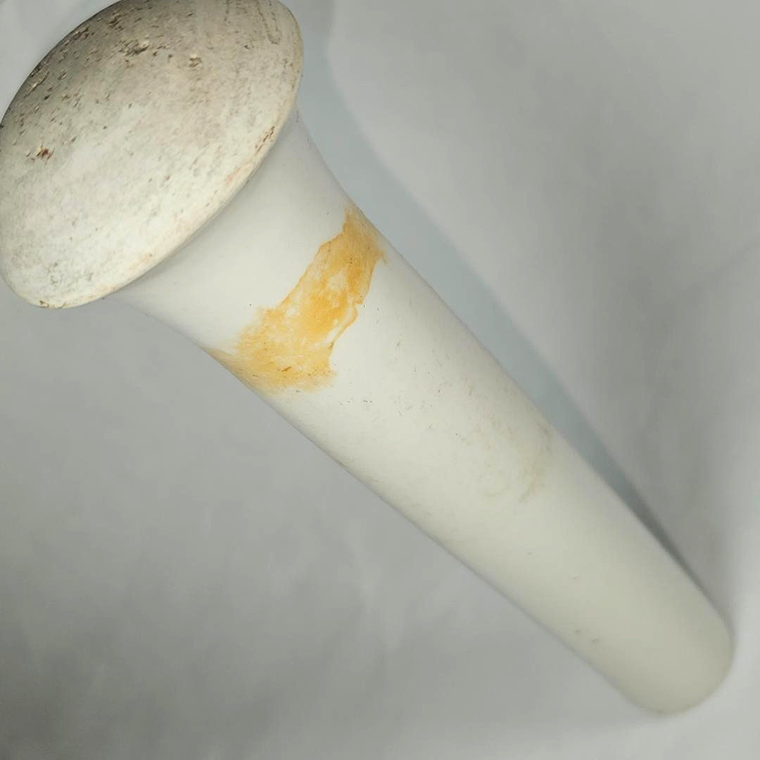 VTG Large Coors USA Heavy White Porcelain #15 Pestle 7 3/4″ long 2 1/4″ diameter