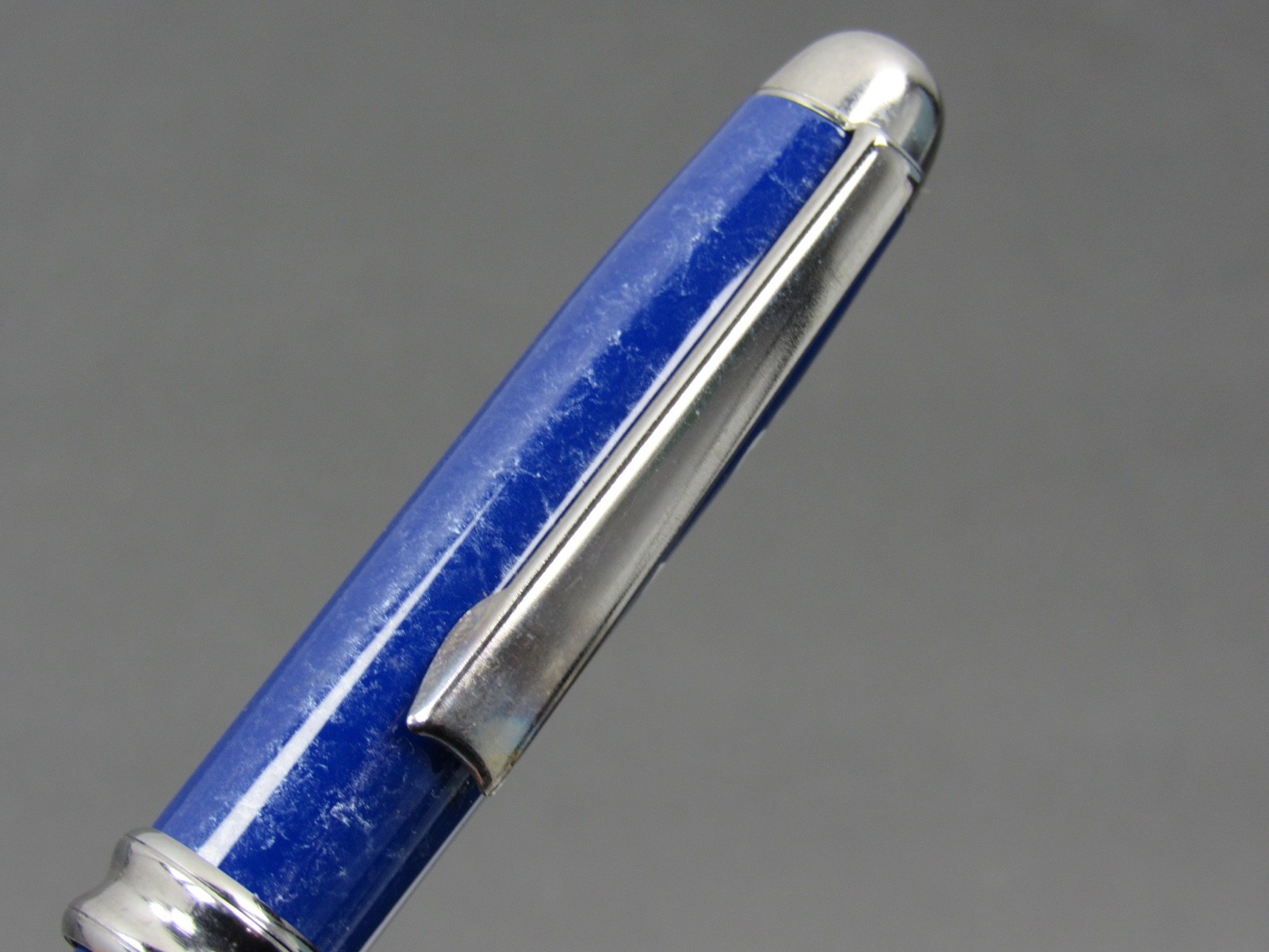 Zoloft Silver & Blue Marbled Metal PEN Drug Rep Pharmaceutical Promo Advertising