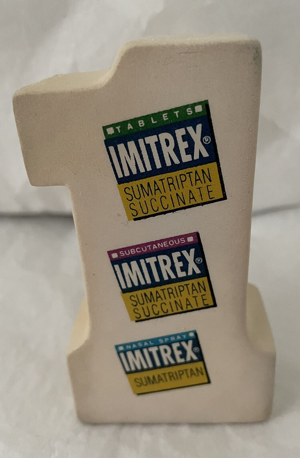 VTG 90’s IMITREX “FIRST TO MARKET” # ONE RUBBER STRESS RELIEF HAND GRIPER PHARMA