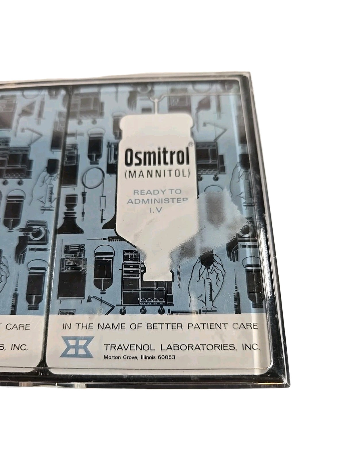 Rare Osmitrol Ready To Administer I.V. Playing Cards Travenol Lab Collectible